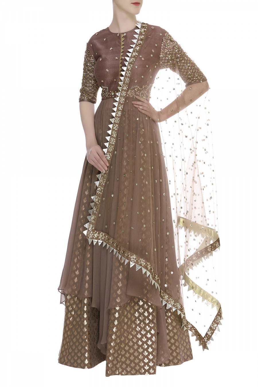 Buy Golden Color Plazo Suit Online on Fresh Look Fashion
