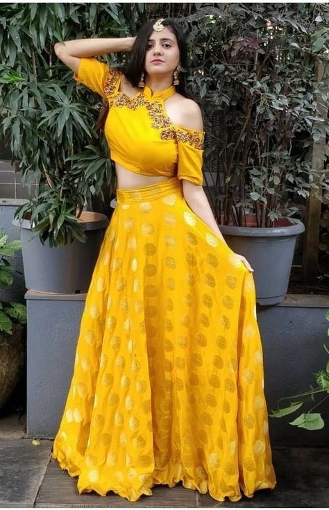 Yellow top and skirt cheap