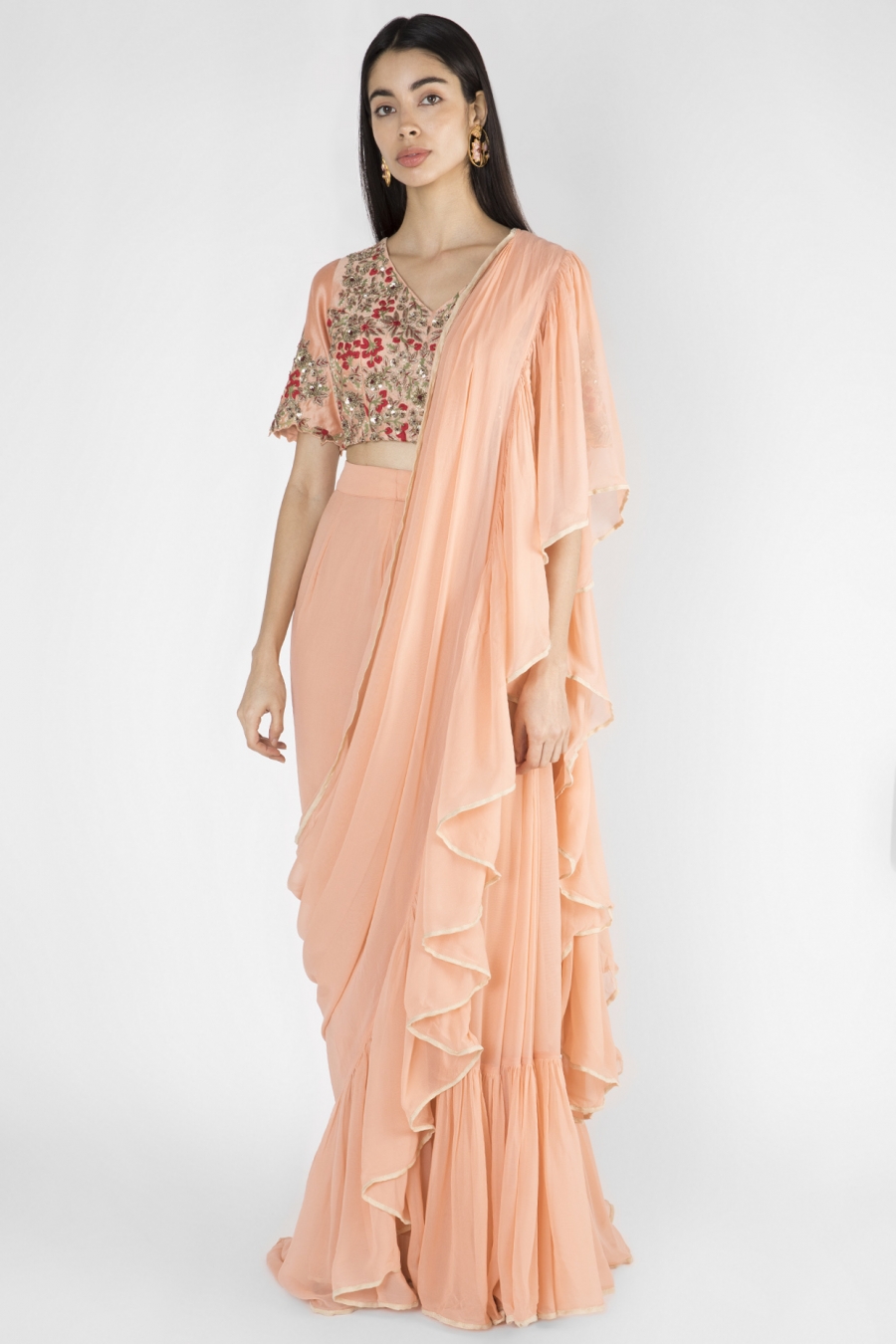 designer plazo saree