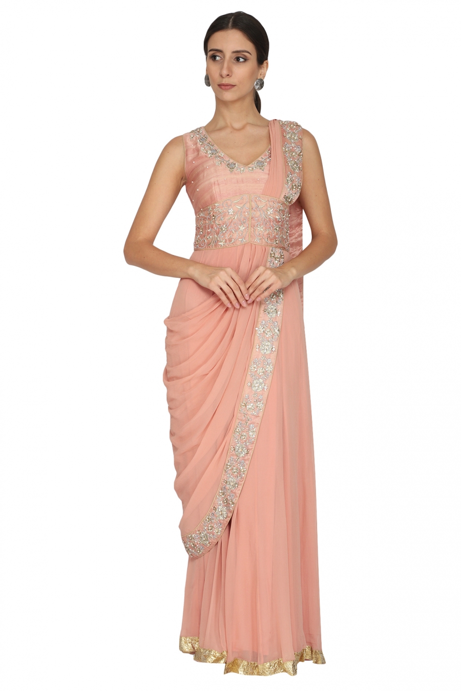 pre stitched saree shop near me