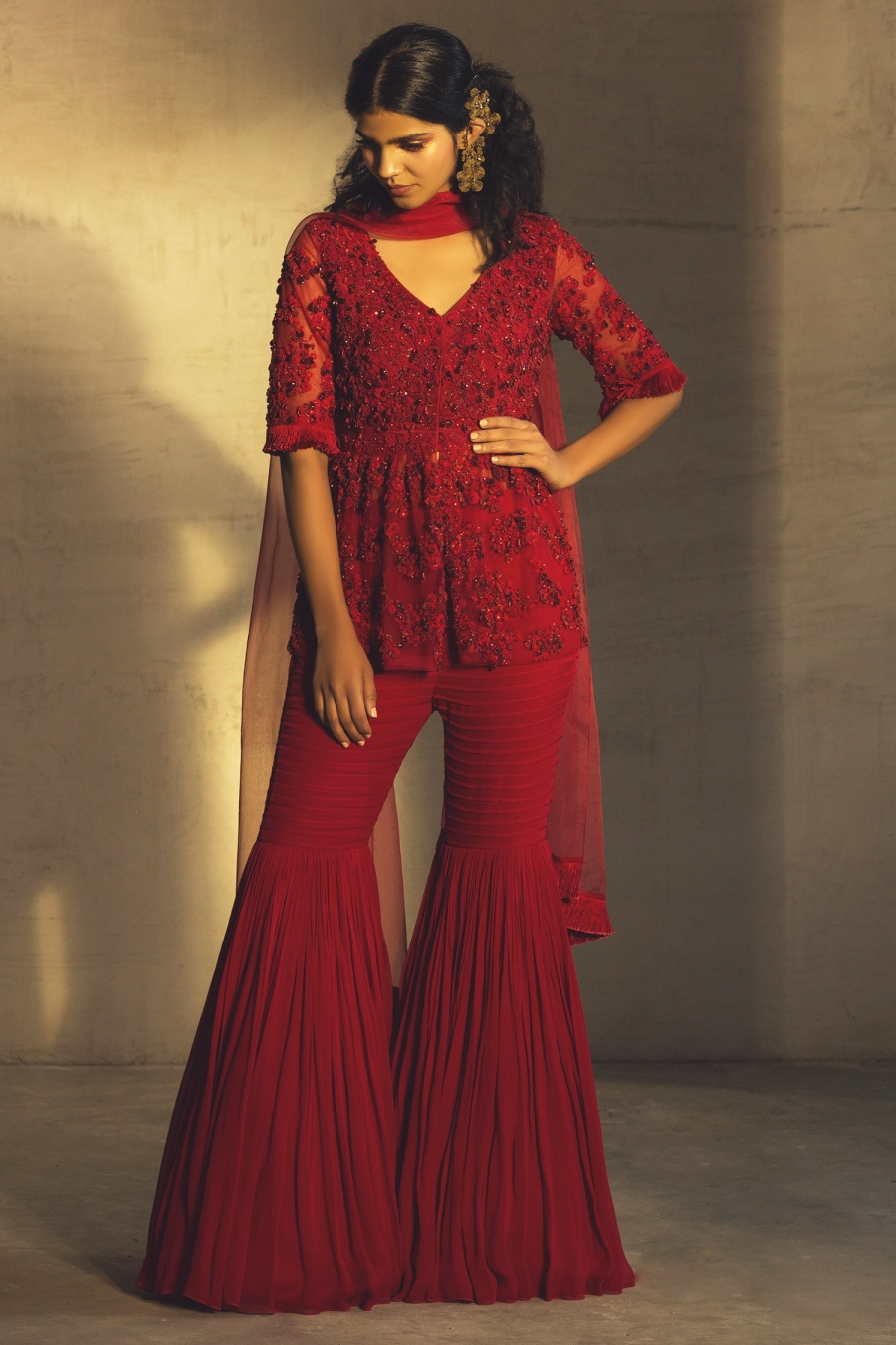 long sharara suits