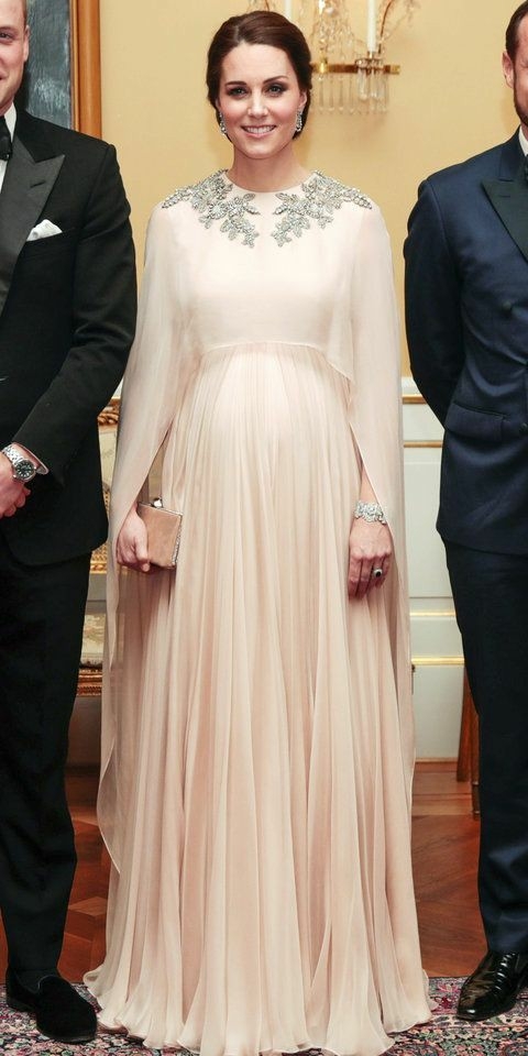 Peach cape deals dress