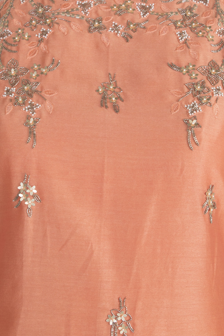 Peach Color Plazo Dress