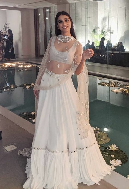 Buy Floral White Color Lehenga Online on Fresh Look Fashion