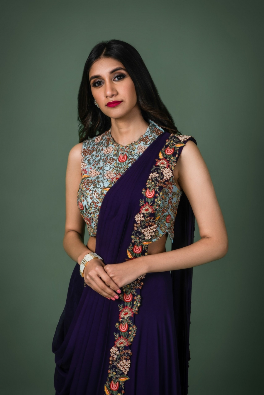 designer plazo saree