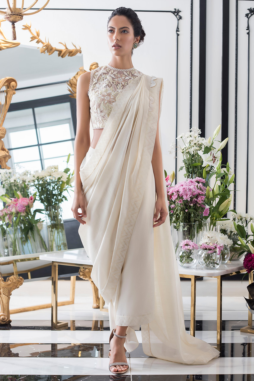 designer plazo saree