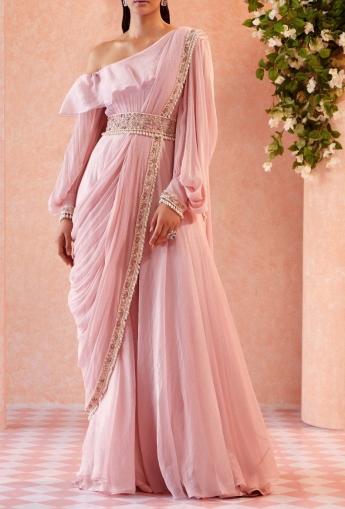 saree in dress style