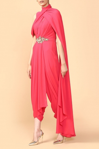 Pink Color Dhoti Saree