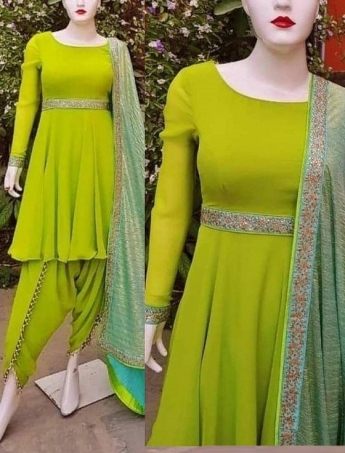 Lime Color Dhoti Kurta