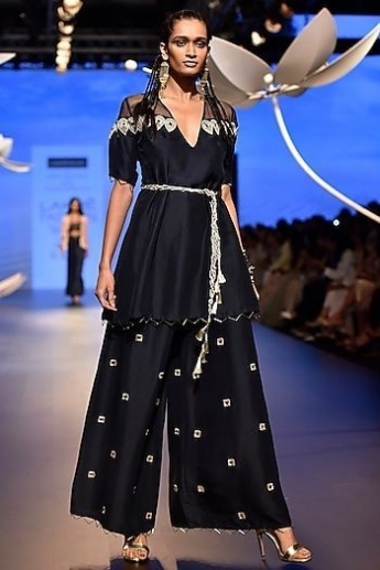 Buy Black Color Plazo Dress by Akanksha Singh at Fresh Look Fashion