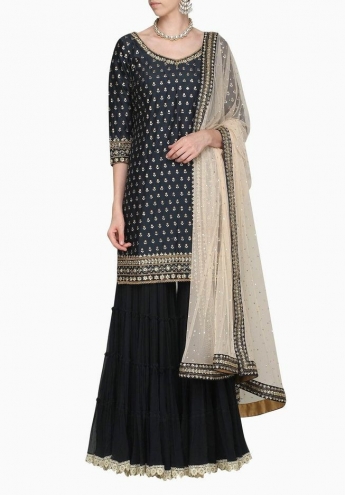 Black Color Sharara Suit