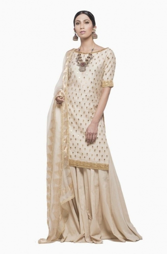 white net sharara suit