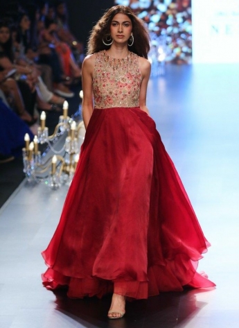 Red And Golden Gown