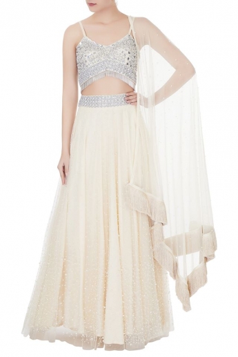 Antique White Color Lehenga