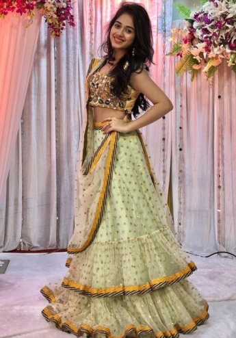 Pastel Green Color Lehenga