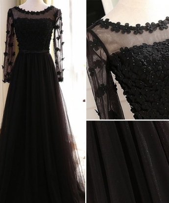 Black Color Long Gown