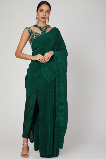 Green Pant Saree