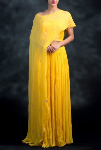 Manish Arora Long Cape Gown