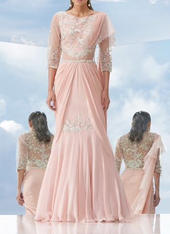 saree style gown dress