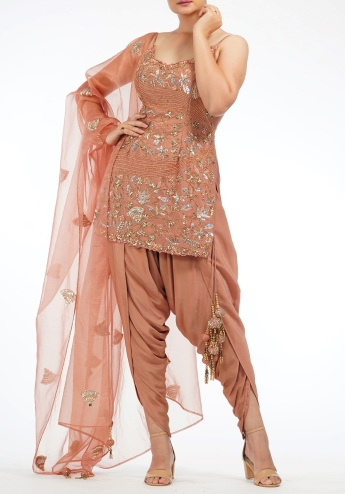 Rosy Brown Dhoti Pant Suit