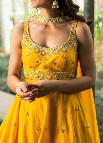 Yellow Sharara Suit