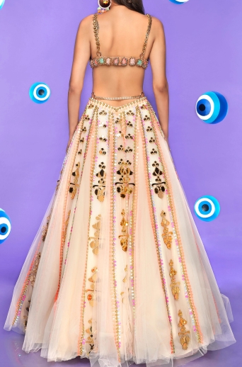 Peach Lehenga Set