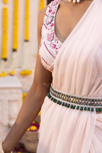 Light Pink Pant Saree