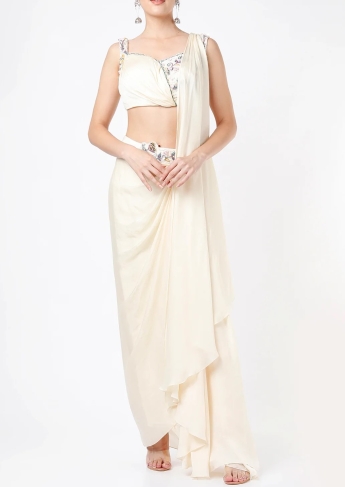 Floral White Concept Saree