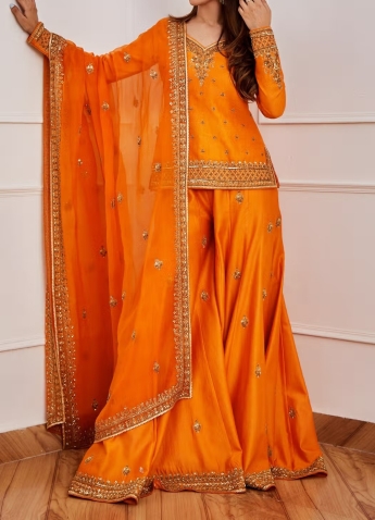Orange Sharara Suit