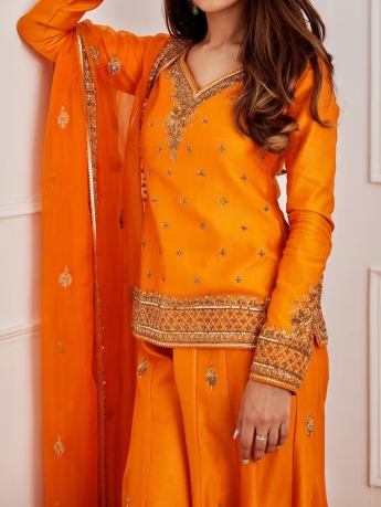 Orange Sharara Suit