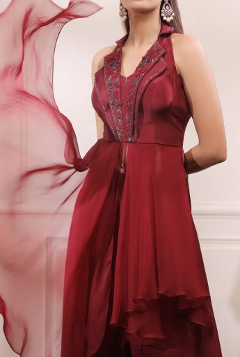 Deep Red Designer Suit