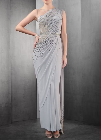 Gray Saree Gown