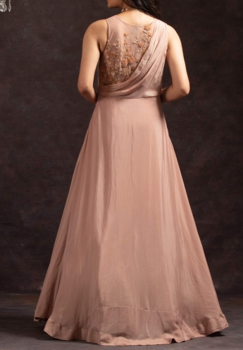 Peach Long Gown