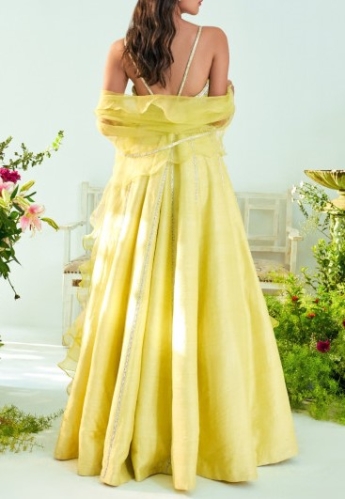 Yellow Long Dress With Dupatta