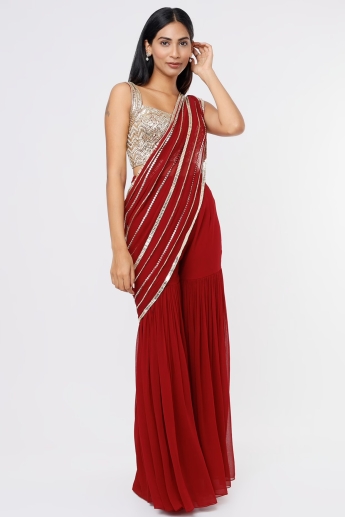 Buy Designer Pant & Dhoti Sarees for Women Online at Aza Fashions