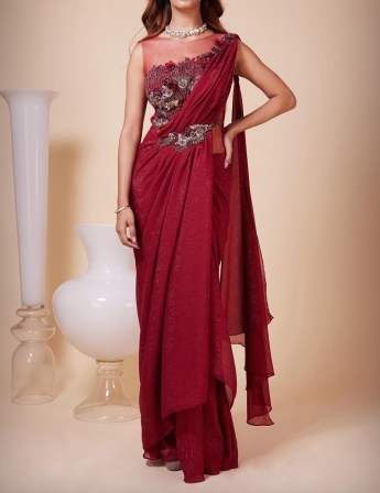 Boutique Designer Ready To Wear Saree Gown - db21906