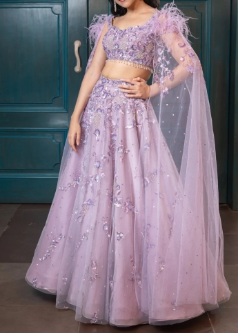 Stitched Designer Skirt With Crop Top And Dupatta party wear Lehenga