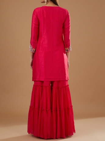 Red Sharara Suit