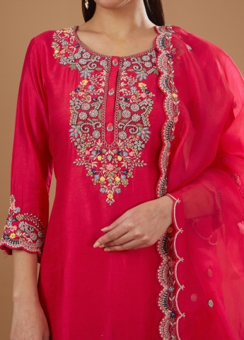 Red Sharara Suit