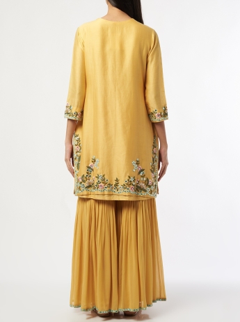 Golden Sharara Suit