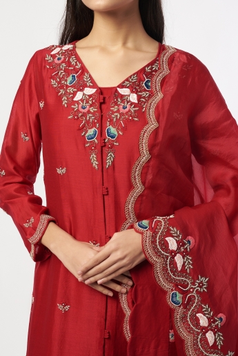 Red Sharara Suit