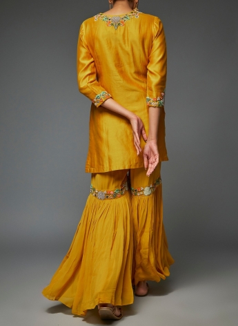 Yellow Sharara Suit