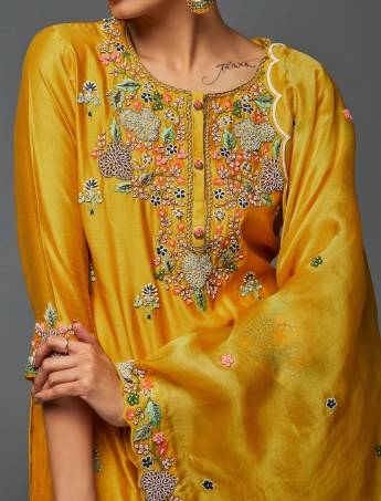 Yellow Sharara Suit