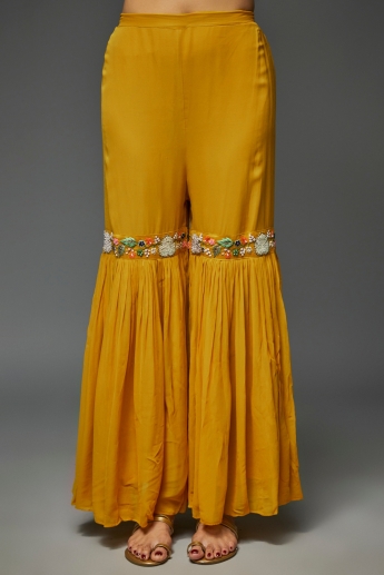 Yellow Sharara Suit