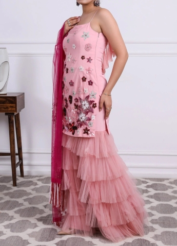 Pink Sharara Suit