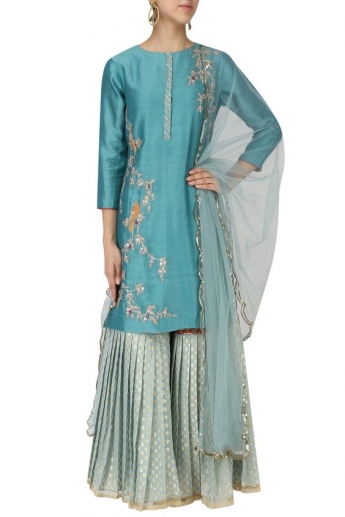 Blue Color Sharara Suit