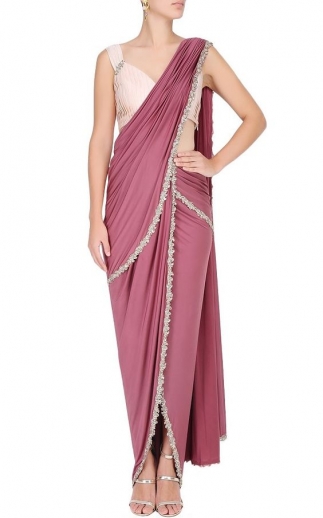 Pink Color Dhoti Saree